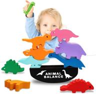 🦕 wooden stacking dinosaur toys: perfect gifts for 3-5 year old boys & girls, montessori toddler learning toys for 2-6 year olds! ideal for christmas & birthday presents logo