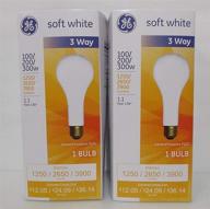 💡 ge soft white incandescent mogul base bulbs - 3 way, 100/200/300 watt ps25 - 2 pack логотип