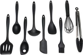 img 2 attached to 🔧 Enhance Your Kitchen Experience with Chef Craft Premium Silicone Kitchen Tool and Utensil Set: 9 Piece Set in Sleek Black