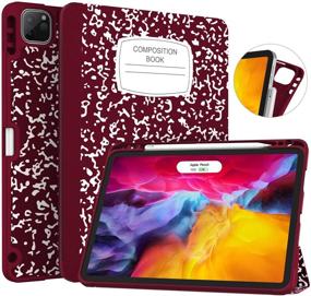 img 4 attached to 📱 Soke New iPad Pro 11 Case with Pencil Holder - Full Body Protection + Apple Pencil Charging + Auto Wake/Sleep - Soft TPU Back Cover for 2020 iPad Pro 11 inch(Book Wine)