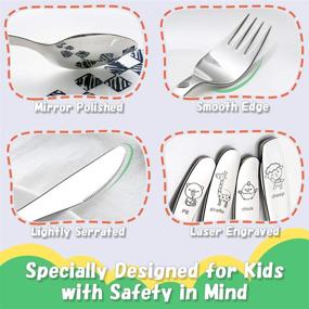 img 1 attached to Silverware Stainless Flatware Learning Birthday