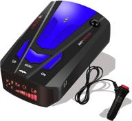 🚗 enhanced laser radar detector for cars with voice prompt speed, vehicle speed alarm system, led display, city/highway mode, auto 360 degree detection (blue) [latest 2021 version] logo