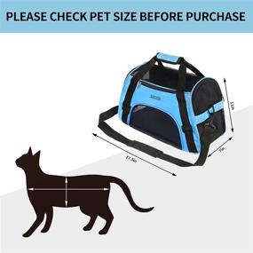 img 1 attached to 🐱 JMOON Airline Approved Cat Carrier Bag Soft-Sided - Comfortable Pet Travel Carrier for Cats and Dogs, Portable and Foldable Pet Bag (Small Size, Blue Color)