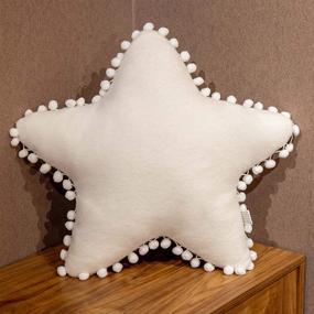 img 2 attached to White Plush Throw Pillows - Creative Star Shaped Cushions Stuffed Toys