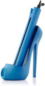 img 2 attached to 🔥 StyleHair 7 in 1 Flat Iron Set + Cinderella Holder, Hair Serum, Clips, Heat Protectant Case & Gloves - Straightens, Waves, Curls - Blue