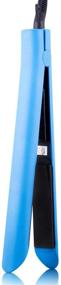 img 1 attached to 🔥 StyleHair 7 in 1 Flat Iron Set + Cinderella Holder, Hair Serum, Clips, Heat Protectant Case & Gloves - Straightens, Waves, Curls - Blue