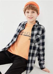 img 3 attached to 👕 Dapper Denim: Little Piece Sleeve Shirt Boys' Clothing and Clothing Sets