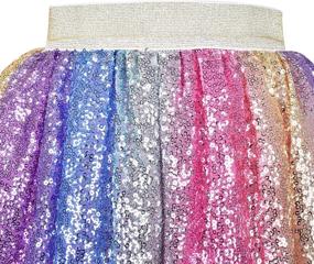 img 2 attached to 🌈 Easter Girls' Clothing featuring Rainbow Sequin Headband for Girls