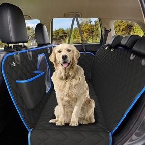 img 4 attached to 🐶 Active Pets Dog Seat Cover: 100% Waterproof, Durable Hammock Car Seat Protector with Mesh Window, Non Slip, Protection Against Dirt & Pet Fur – Ideal for Cars & SUVs