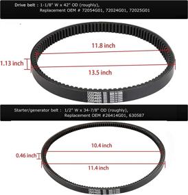 img 3 attached to 🔧 High-Quality Roykaw EZGO TXT Gas Drive Belt & Starter Belts Kit for EZGO 4 Cycle Gas Golf Cart TXT Cushman Express Marathon Medalist ST Vehicles Terrain 1994-2013, OEM Numbers: 72054G01, 72024G01, 72025G01, 26414G01