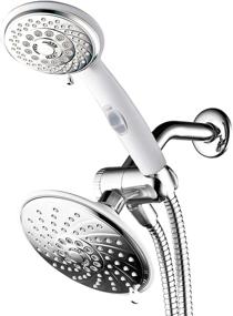 img 4 attached to 🚿 HotelSpa 30-Setting Ultra-Luxury 3 Way Rainfall Shower-Head/Handheld Shower Combo with Patented ON/OFF Pause Switch - Dual White/Chrome Finish for Enhanced Shower Experience