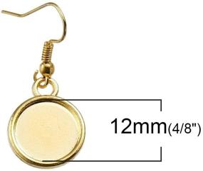 img 1 attached to 💍 Earring Wire Hooks by JGFinds: 40 Pack for DIY Jewelry Making with 12mm Cabochon Settings