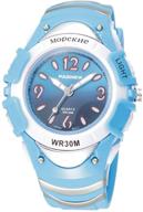 ⌚ colorful and waterproof girls' sports casual wrist watch – light blue (316g) logo