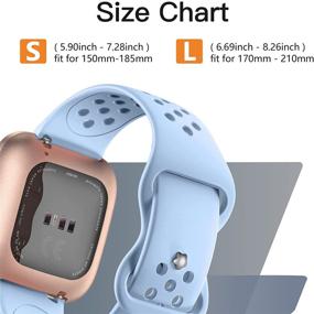 img 3 attached to 🌈 Witzon Versa / Versa Lite / Versa 2 Compatible Bands: Breathable Silicone Sport Bands for Women and Men - Small Size, Pink/White/Lilac/Mint Green