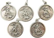 silver toned archangel michael medals logo