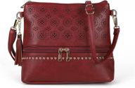 👜 hollow crossbody leather purses: trendy women's handbags & wallets in satchel style logo