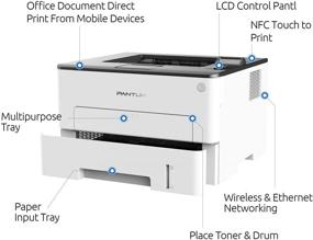 img 3 attached to 🖨️ Pantum Compact Wireless Monochrome Laser Printer: Duplex Two-Sided NFC Printing for Efficient Work from Home Office (33 PPM, M15DW-W5N23A)