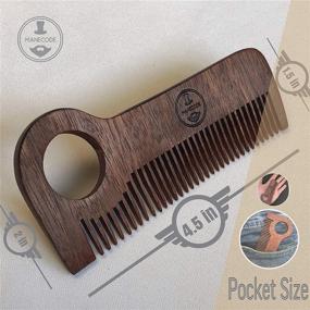 img 3 attached to Wooden Beard Comb Men Mustache