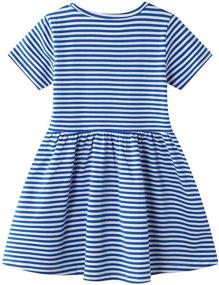 img 3 attached to Girls' Striped Cartoon Applique Playwear Dresses - Optimal for SEO