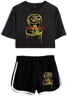 girls shirt short piece pants logo