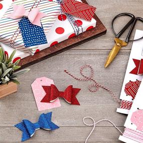 img 3 attached to 🎁 Hallmark Gift Wrapping Accessories: 6 Glittery Bows, 12 Matte Gift Tags, 9 Yards of Twine for Various Occasions - Birthdays, Christmas, Hanukkah, Valentine's Day, Weddings, Baby Showers - (Blue, Red, Pink)