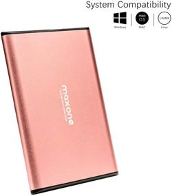 img 2 attached to Maxone 250GB Rose Pink Ultra Slim Portable External Hard Drive 💖 HDD USB 3.0 for PC, Mac, Laptop, PS4, Xbox One - Improved SEO