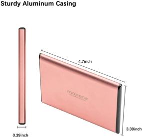 img 3 attached to Maxone 250GB Rose Pink Ultra Slim Portable External Hard Drive 💖 HDD USB 3.0 for PC, Mac, Laptop, PS4, Xbox One - Improved SEO