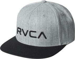 img 1 attached to 🧢 Шапка и кепка для мальчиков RVCA Twill Snapback Heather Black: стильный аксессуар!