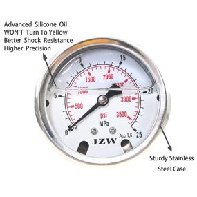 img 2 attached to 🔧 SINOCMP Hydraulic Kit - Pressure Gauges for Hydraulics, Pneumatics, and Plumbing