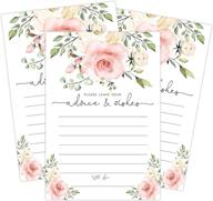 blush floral advice and wishes cards for bride and groom - ideal for bridal showers, baby showers, graduations, and weddings | set of 50, size: 4x6 логотип
