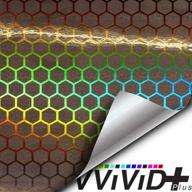 🚗 enhance your vehicle's style with vvivid bio hex+ air-tint headlight vinyl roll (17.9" x 60", smoke micro pattern) logo