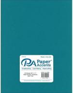 📄 premium dark teal cardstock 65 lb: paper accents stash builder, 8.5" x 11 logo