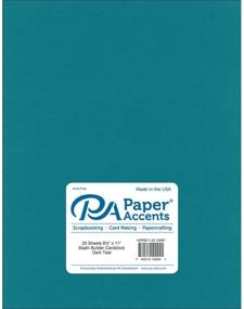 img 1 attached to 📄 Premium Dark Teal Cardstock 65 lb: Paper Accents Stash Builder, 8.5" x 11