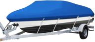 🚤 motoos 210d waterproof trailerable boat cover for 14-16ft beam 90" v-hull fishing ski boat - blue, heavy-duty логотип