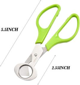 img 3 attached to 🔪 Efficiently Slice and Trim with Calary 3Pcs Quail Egg Cutter Scissors - Versatile Kitchen Shears (Green)