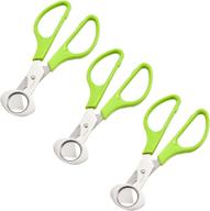 🔪 efficiently slice and trim with calary 3pcs quail egg cutter scissors - versatile kitchen shears (green) logo