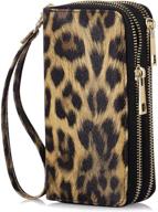 🐆 stylish leopard hawee double zipper wallet for women's handbags & wallets collection logo