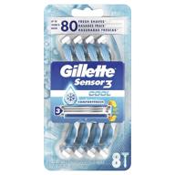 🪒 ultimate shaving experience: gillette sensor3 cool men's disposable razors, 8 count logo