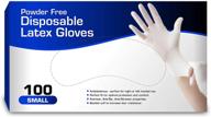 🧤 100-pack small powder-free latex gloves - convenient disposable option logo