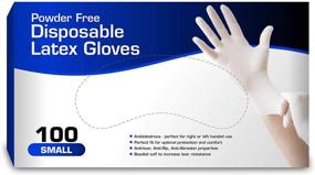 img 4 attached to 🧤 100-Pack Small Powder-Free Latex Gloves - Convenient Disposable Option