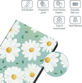 img 2 attached to 🌼 Premium Daisy TPU Case for iPad Mini 4 / Mini 5 (5th Gen 2019) - Auto Sleep/Wake, Apple Pencil Holder, Anti Fingerprint, Anti Dirt, Waterproof, Anti Scratch - Protective Case Cover