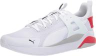 puma anzarun sneaker white high red gray men's shoes and fashion sneakers logo