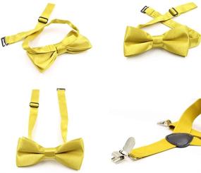 img 2 attached to 👔 Adjustable Kids Suspenders Bowtie Set by Hanerdun – Perfect for Boys and Girls