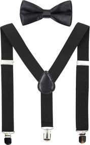 img 4 attached to 👔 Adjustable Kids Suspenders Bowtie Set by Hanerdun – Perfect for Boys and Girls