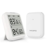 🌡️ inkbird ith-20r wireless receiver digital hygrometer thermometer - accurate temperature display for house, kitchen, baby room, courtyard, brewhouse, public places - rainproof function, indoor/outdoor use logo