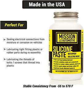 img 1 attached to 🔧 US-Made Mission Automotive Silicone Grease: Dielectric, Marine, & Waterproof Paste (8 Oz.) - Enhancing Performance & Protection