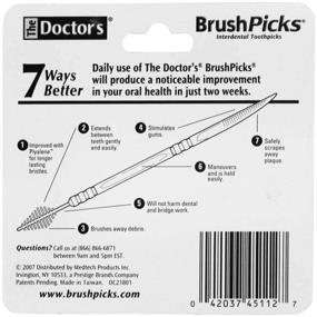 img 1 attached to The Doctor's Brushpicks Toothpicks 60 Picks - Pack of 5: Superior Dental Care Solution!