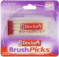 the doctor's brushpicks toothpicks 60 picks - pack of 5: superior dental care solution! logo