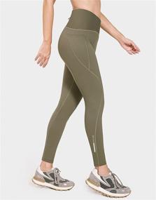 img 3 attached to 🏃 BALEAF Women's 7/8 Running Tights with Zipper Pocket - Hiking Legging for Workout