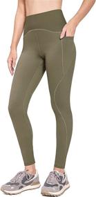 img 4 attached to 🏃 BALEAF Women's 7/8 Running Tights with Zipper Pocket - Hiking Legging for Workout